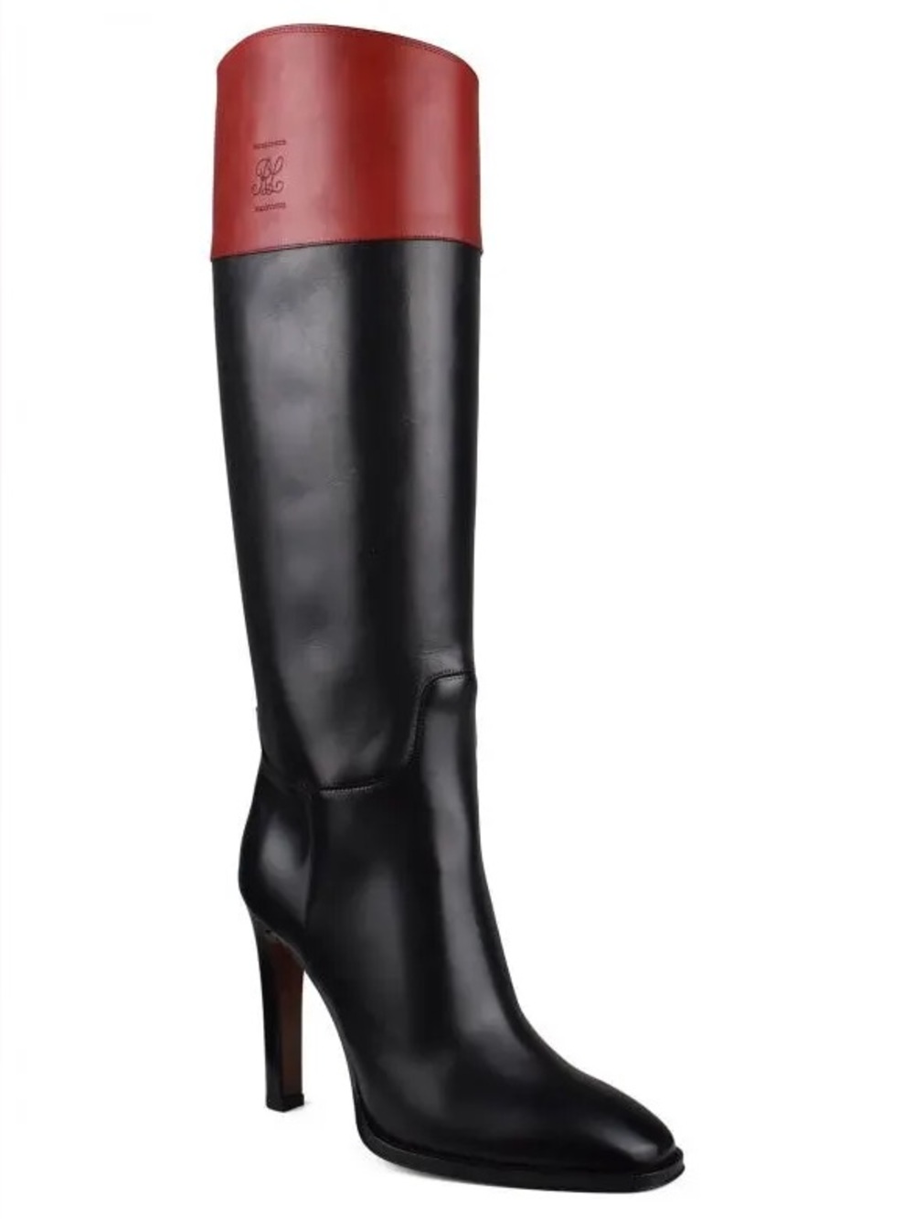 Ralph Lauren Purple Label Two Tone Leather Knee-High Boots